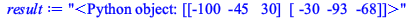 Typesetting:-mprintslash([result := 