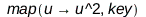 map(proc (u) options operator, arrow; Physics:-Vectors:-`^`(u, 2) end proc, key); 