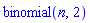 binomial(n, 2)
