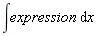 int(expression, x)