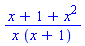 (x+1+x^2)/(x*(x+1))