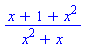 (x+1+x^2)/(x^2+x)