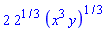 2*2^(1/3)*(x^3*y)^(1/3)