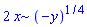 2*x*(-y)^(1/4)