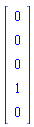Vector(5, {(1) = 0, (2) = 0, (3) = 0, (4) = 1, (5) = 0})