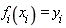 f[i](x[i]) = y[i]