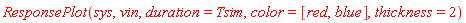 ResponsePlot(sys, vin, duration = Tsim, color = [red, blue], thickness = 2)