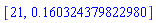 [21, .160324379822980]