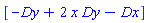[-Dy+2*x*Dy-Dx]