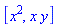 [x^2, x*y]