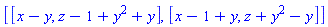 [[x-y, z-1+y^2+y], [x-1+y, z+y^2-y]]