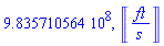 983571056.4, Unit([ft/s])
