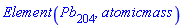 Element(Pb[204], atomicmass)