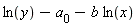 ln(y)-a[0]-b*ln(x)