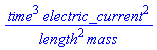 time^3*electric_current^2/(length^2*mass)