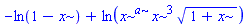 -ln(1-x)+ln(x^a*x^3*(1+x)^(1/2))