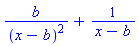 b/(x-b)^2+1/(x-b)