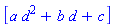 [a*d^2+b*d+c]