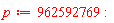 p := 962592769