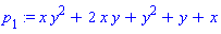 x*y^2+2*x*y+y^2+y+x