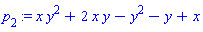 x*y^2+2*x*y-y^2-y+x
