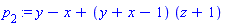 y-x+(y+x-1)*(z+1)