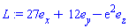 L := Vector[column]([[27], [12], [-exp(2)]], ["x", "y", "z"])