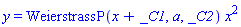 y = WeierstrassP(x+_C1, a, _C2)*x^2