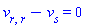 v[r, r]-v[s] = 0