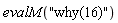 evalM("why(16)")
