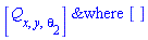 `&where`([Q[x, y, theta[2]]], [])