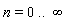 n = 0 .. infinity