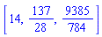 [14, 137/28, 9385/784]