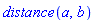 distance(a, b)