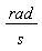rad/s
