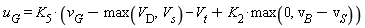 u[G] = K[5]*(v[G]-max(V[D], V[s])-V[t]+K[2]*max(0, v[B]-v[S]))