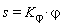 s = K[`&varphi;`]*`&varphi;`