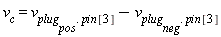 v[c] = v[plug[pos].pin[3]]-v[plug[neg].pin[3]]