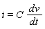 i = C*dv/dt