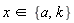 `in`(x, {a, k})