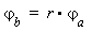 `&varphi;`[b] = r.`&varphi;`[a]