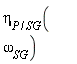 eta[P/SG](omega[SG])