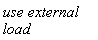 use external load