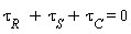 tau[R]+tau[S]+tau[C] = 0