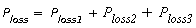 P[loss] = P[loss1]+P[loss2]+P[loss3]