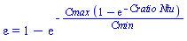 epsilon = 1-exp(-Cmax*(1-exp(-Cratio*Ntu))/Cmin)