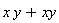 x*y+xy