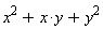 x^2+x*y+y^2