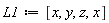 L1 := [x, y, z, x]