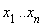 x[1] .. x[n]